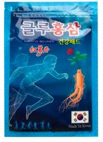 Korean Обезболивающий пластырь с красным женьшенем и глюкозамином Glu Red Ginseng
