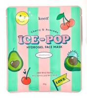 KOELF Маска для лица гидрогелевая с Вишней и Авокадо Cherry & Avocado Ice Pop Hydrogel Face Mask 