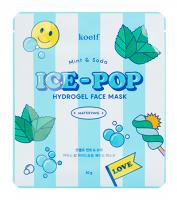 KOELF Маска для лица гидрогелевая с Мятой и Газировкой Mint & Soda Ice Pop Hydrogel Face Mask 